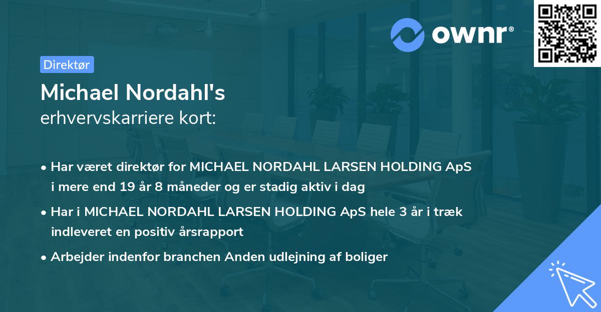 Michael Nordahl's erhvervskarriere kort