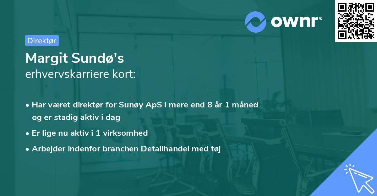 Margit Sundø's erhvervskarriere kort