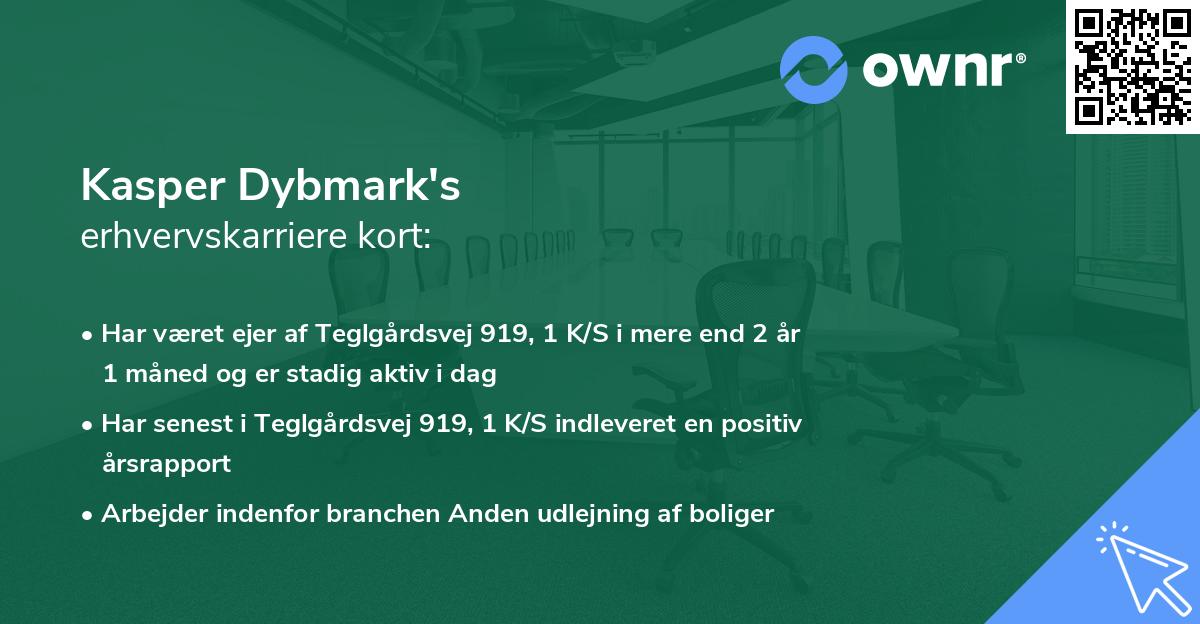 Kasper Dybmark's erhvervskarriere kort