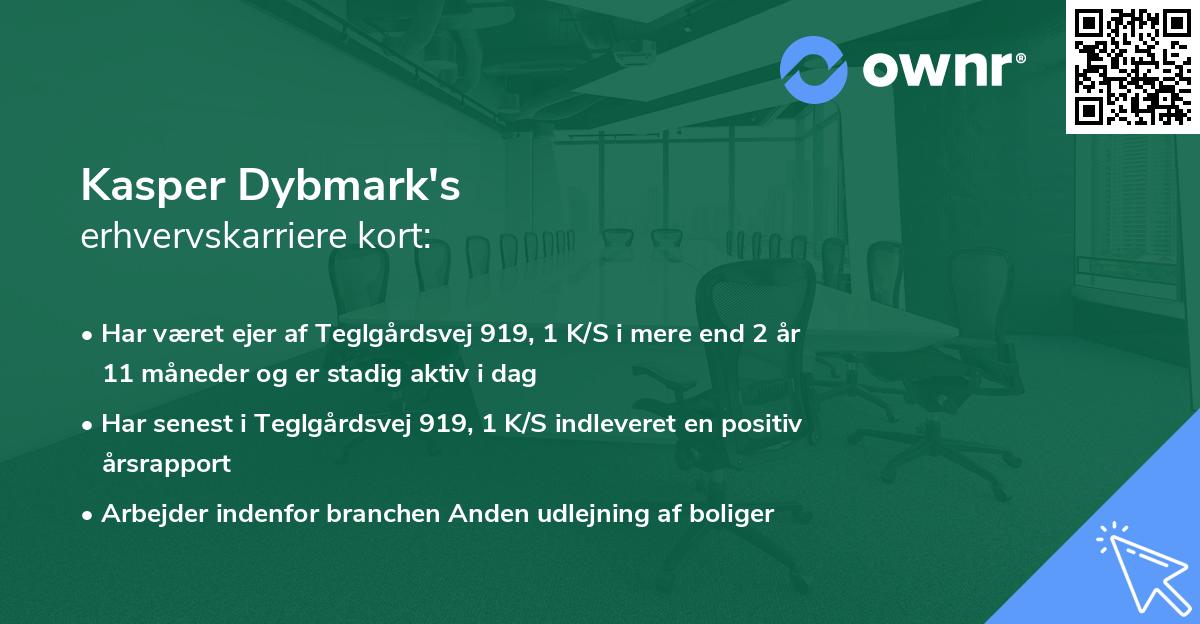 Kasper Dybmark's erhvervskarriere kort