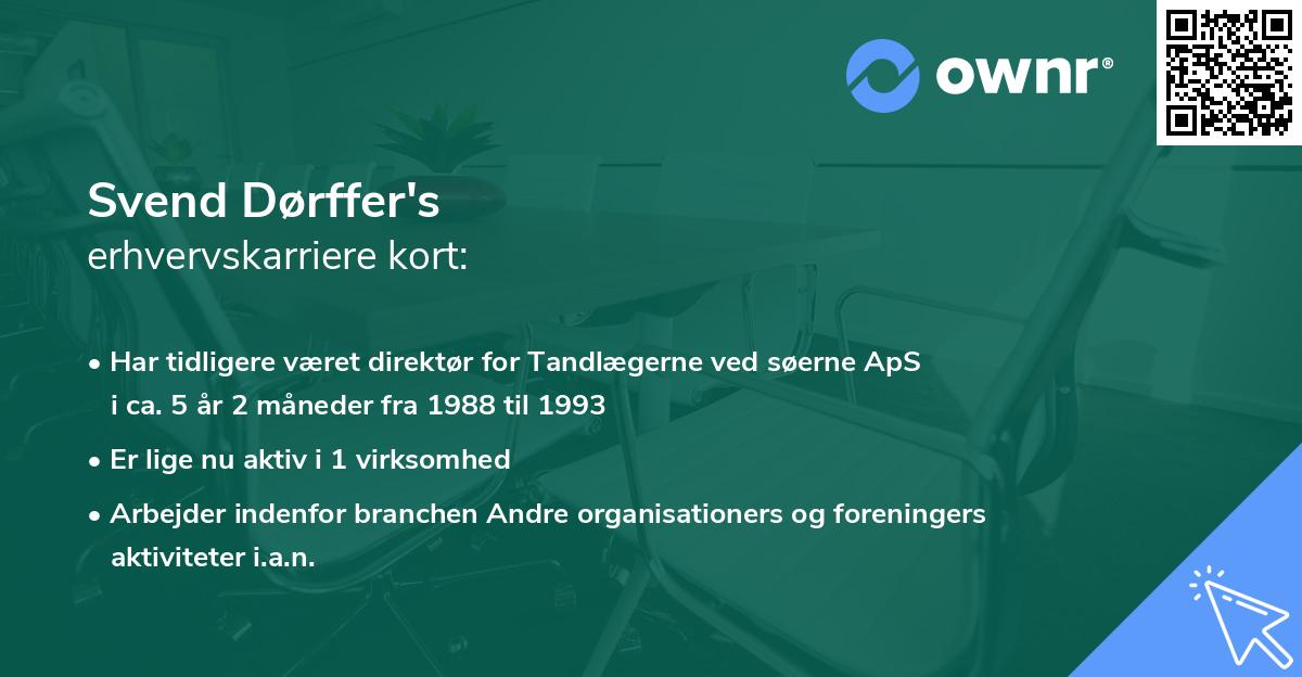 Svend Dørffer's erhvervskarriere kort
