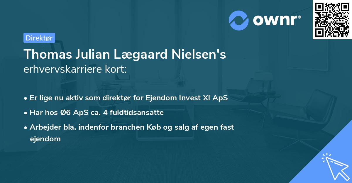Thomas Julian Lægaard Nielsen's erhvervskarriere kort