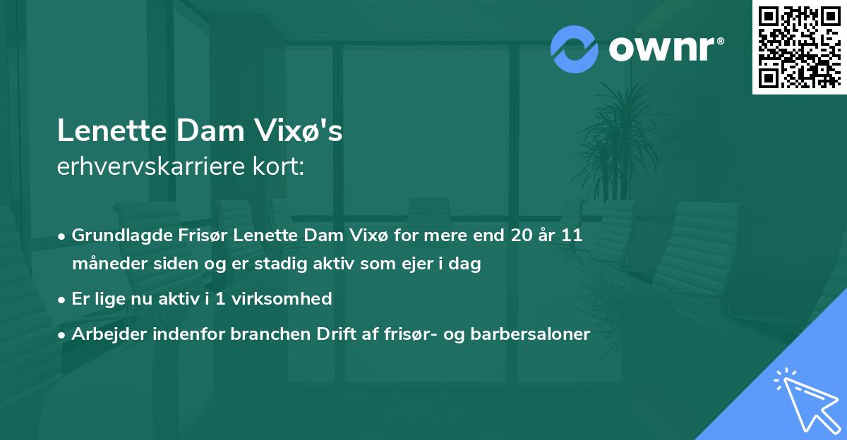 Lenette Dam Vixø's erhvervskarriere kort