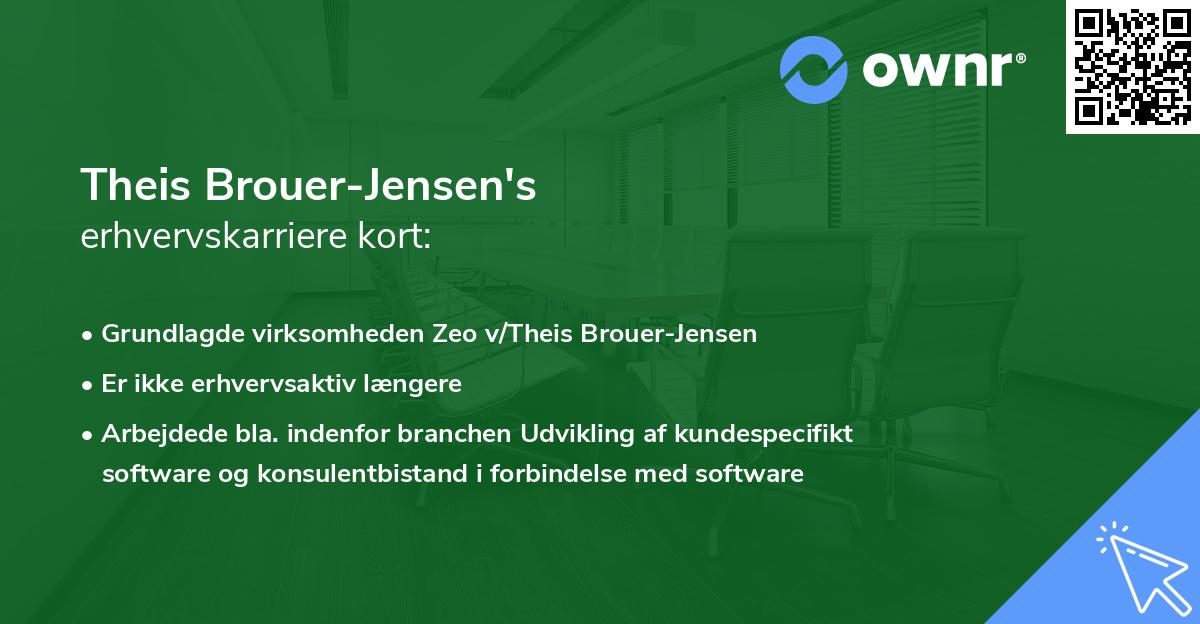 Theis Brouer-Jensen's erhvervskarriere kort
