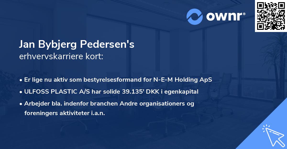 Jan Bybjerg Pedersen's erhvervskarriere kort