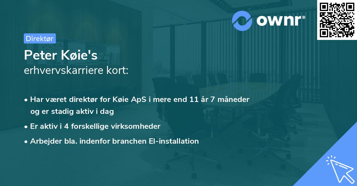 Peter Køie's erhvervskarriere kort