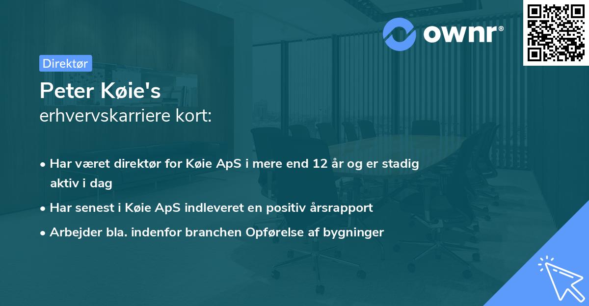 Peter Køie's erhvervskarriere kort