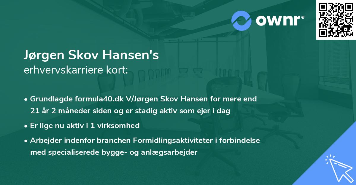 Jørgen Skov Hansen's erhvervskarriere kort