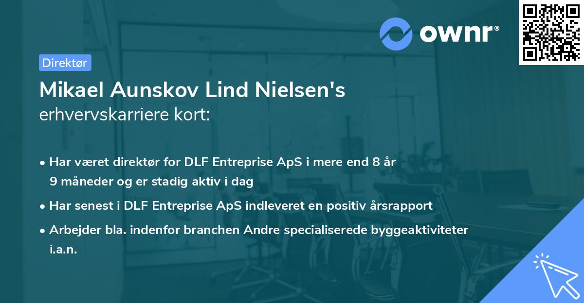 Mikael Aunskov Lind Nielsen's erhvervskarriere kort