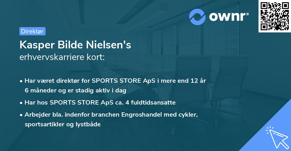 Kasper Bilde Nielsen's erhvervskarriere kort