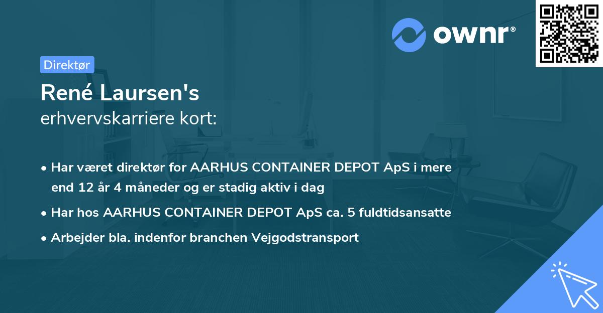 René Laursen's erhvervskarriere kort