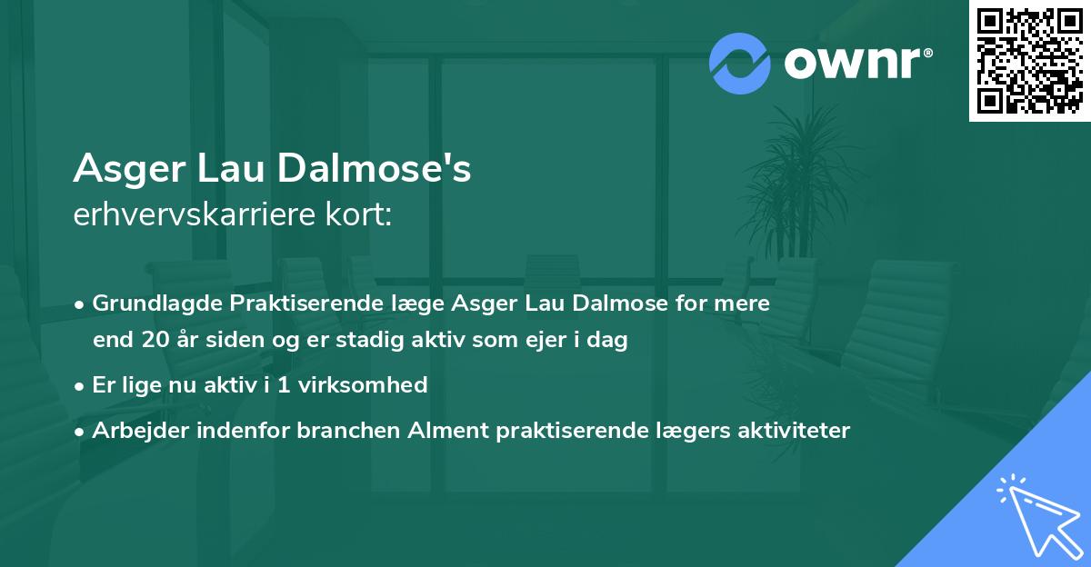 Asger Lau Dalmose's erhvervskarriere kort