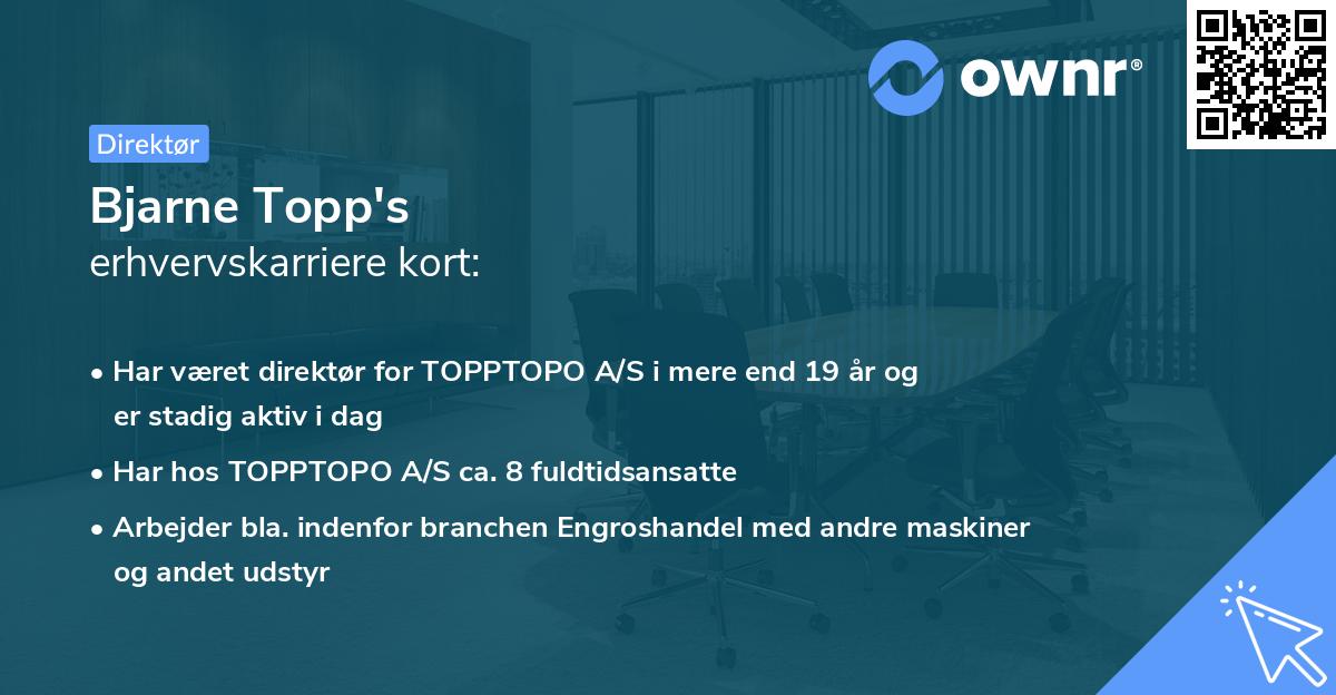 Bjarne Topp's erhvervskarriere kort