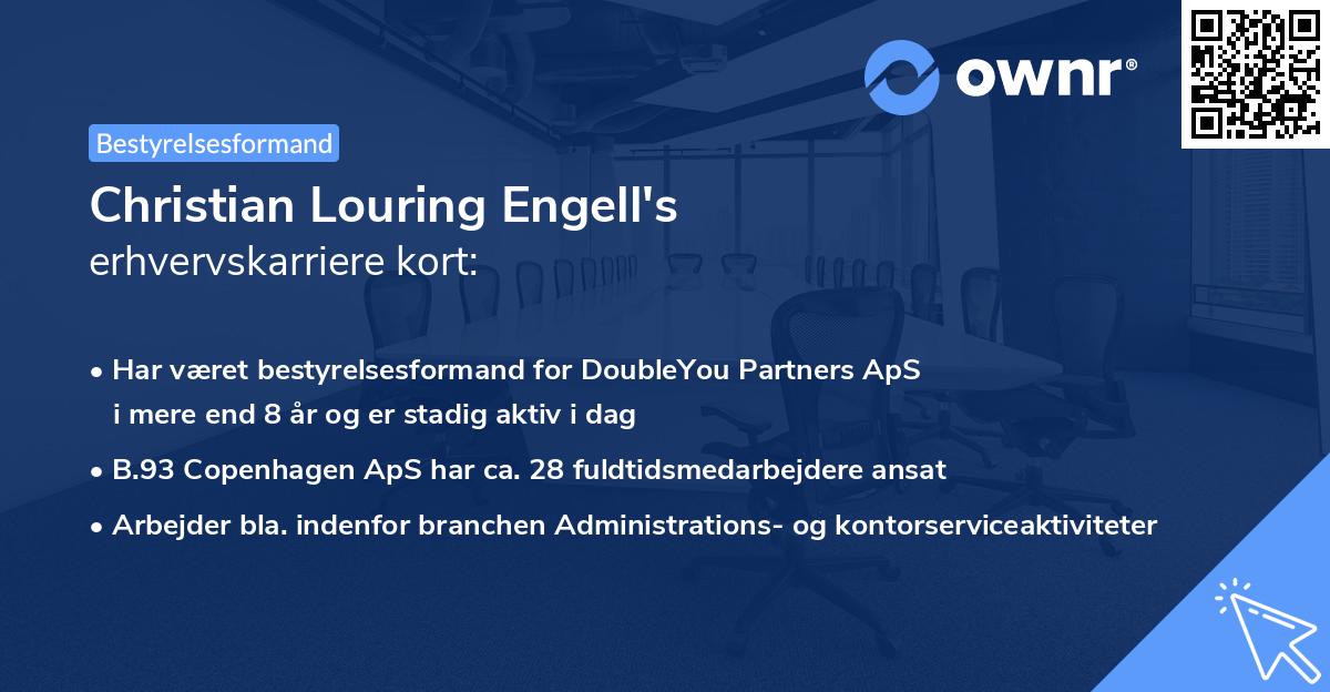 Christian Louring Engell's erhvervskarriere kort