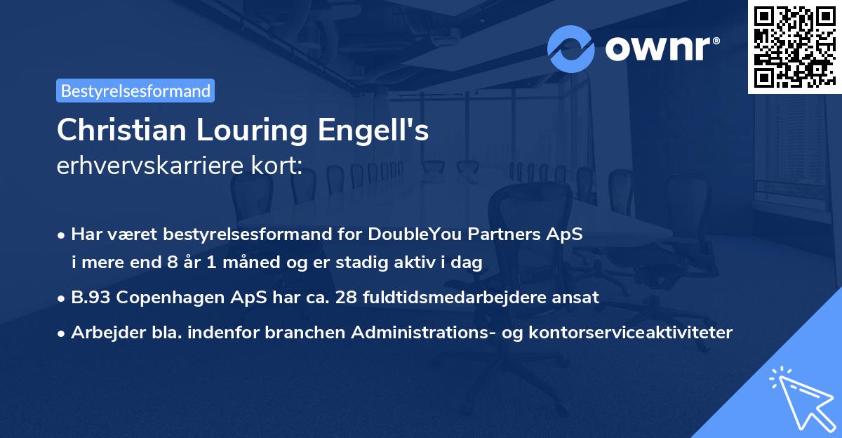 Christian Louring Engell's erhvervskarriere kort
