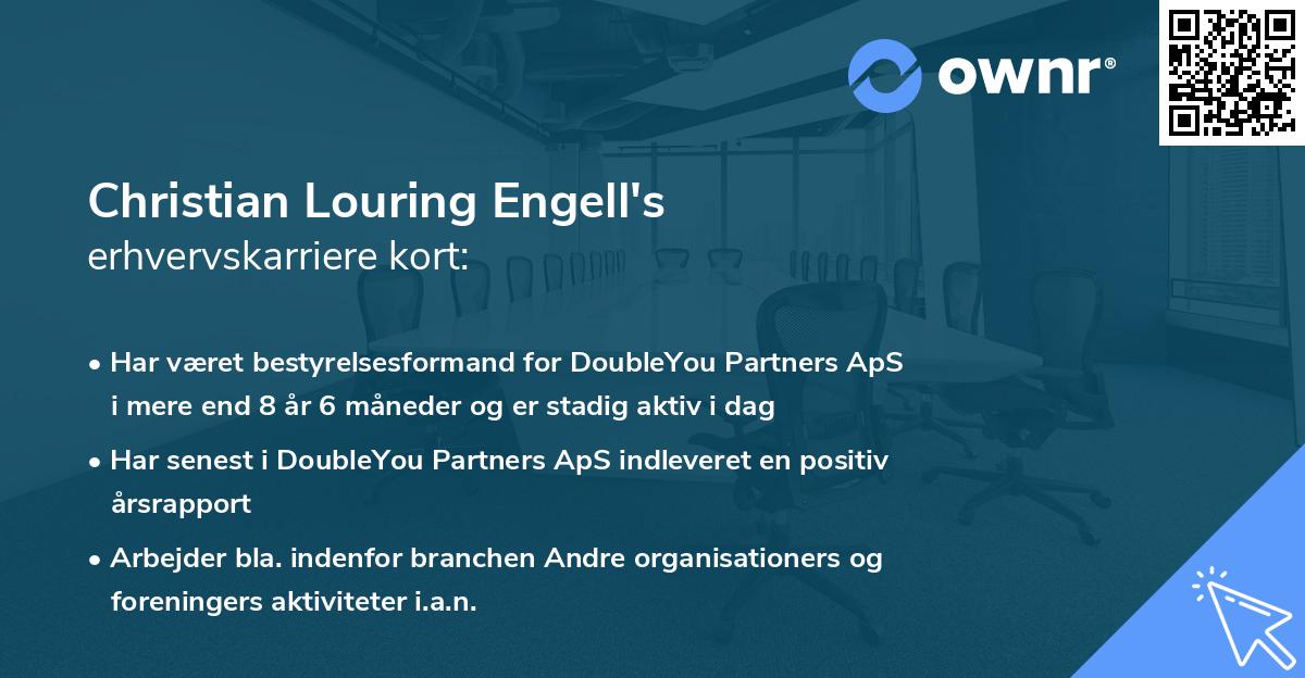 Christian Louring Engell's erhvervskarriere kort