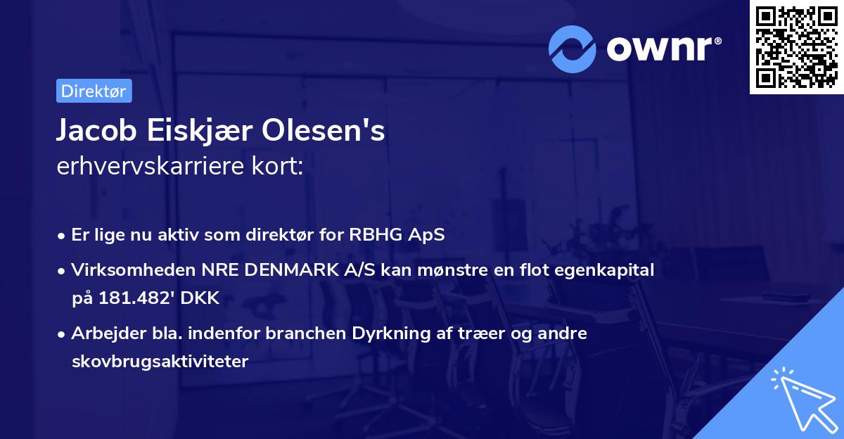 Jacob Eiskjær Olesen's erhvervskarriere kort