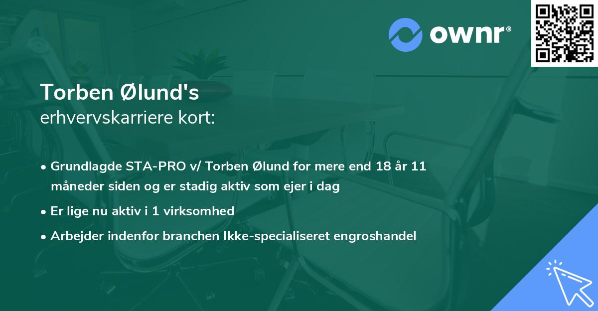 Torben Ølund's erhvervskarriere kort