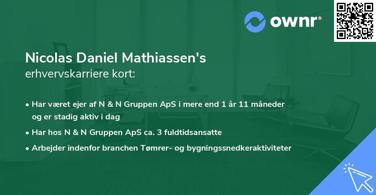 Nicolas Daniel Mathiassen's erhvervskarriere kort