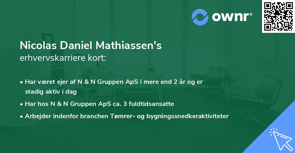 Nicolas Daniel Mathiassen's erhvervskarriere kort