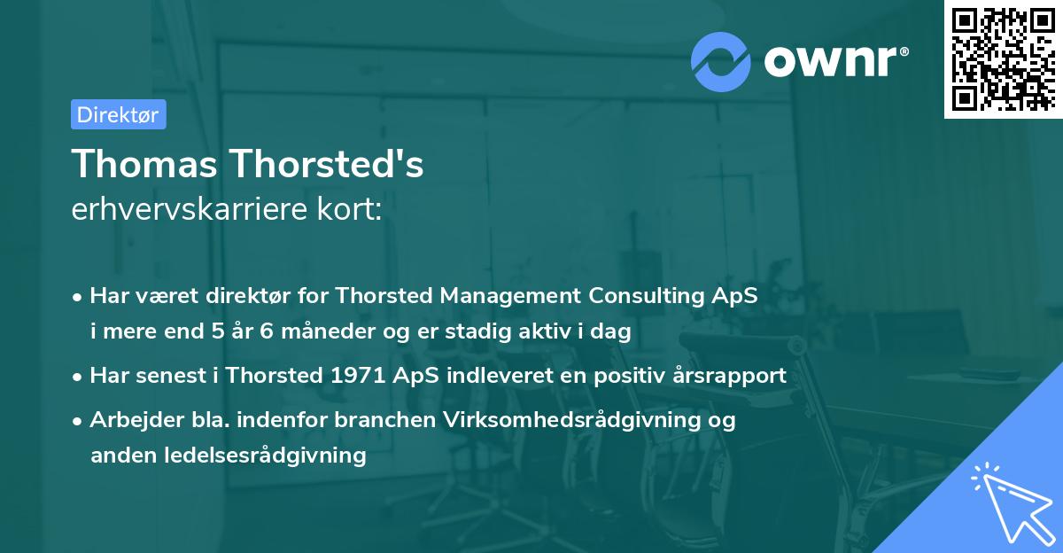 Thomas Thorsted's erhvervskarriere kort