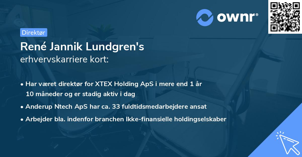 René Jannik Lundgren's erhvervskarriere kort