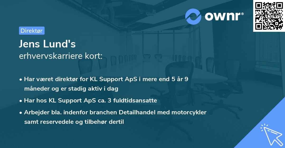 Jens Lund's erhvervskarriere kort