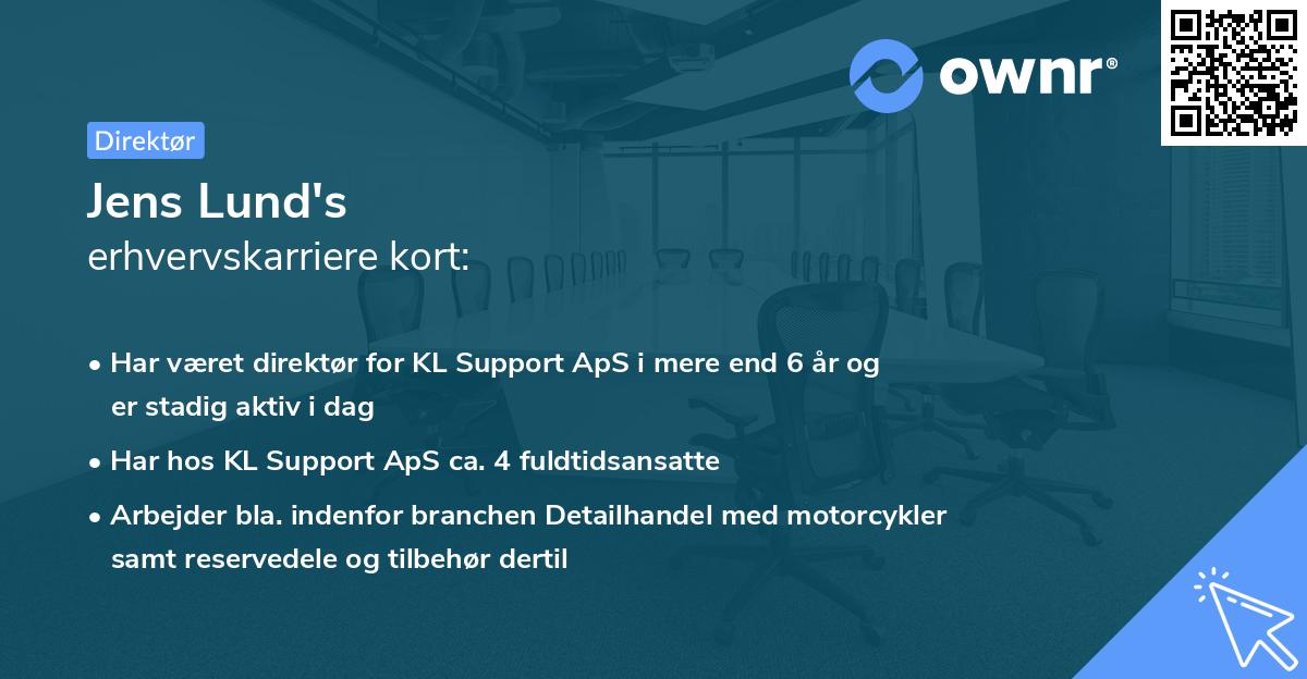 Jens Lund's erhvervskarriere kort