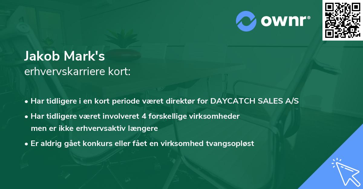 Jakob Mark's erhvervskarriere kort