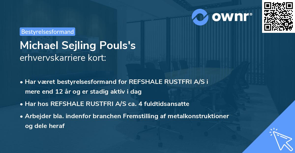 Michael Sejling Pouls's erhvervskarriere kort