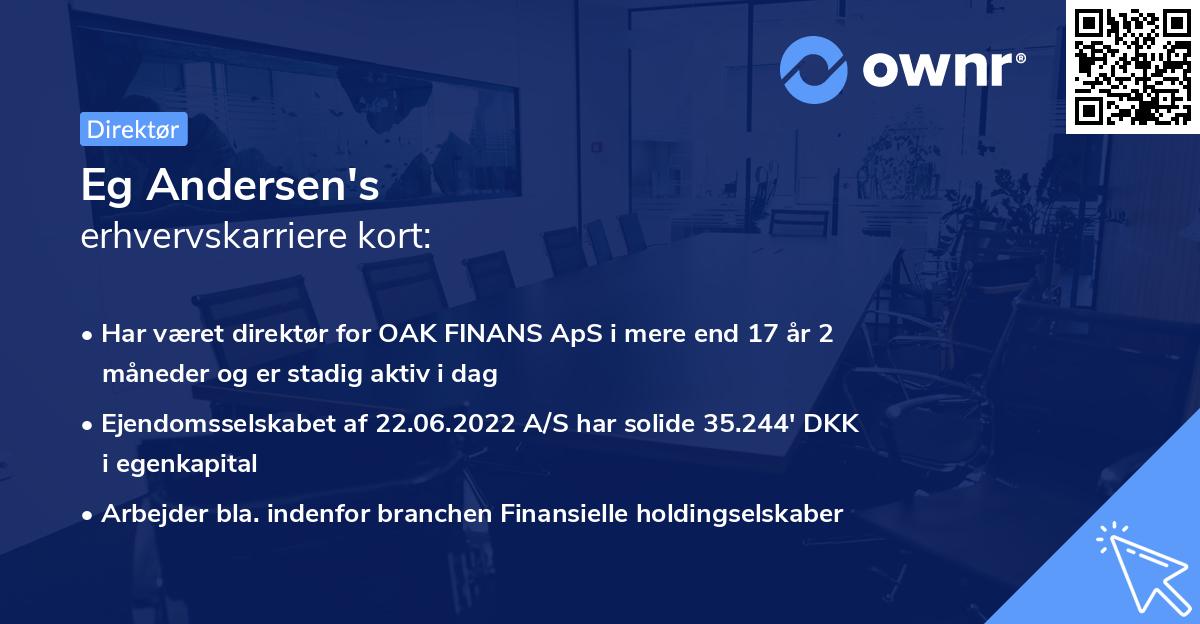 Eg Andersen's erhvervskarriere kort