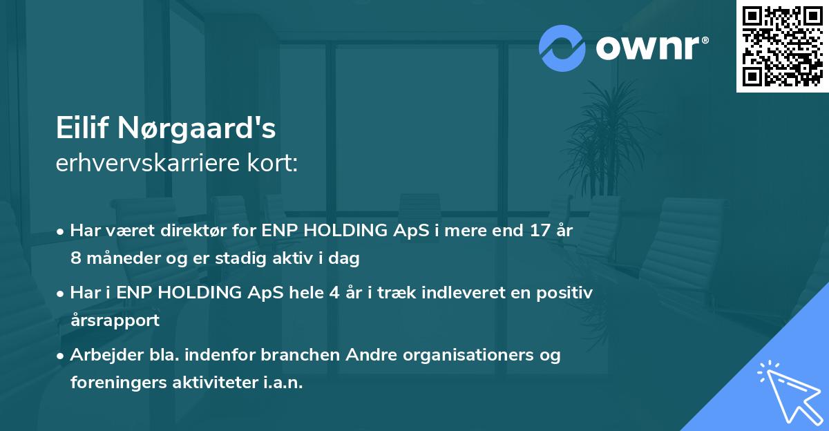 Eilif Nørgaard's erhvervskarriere kort