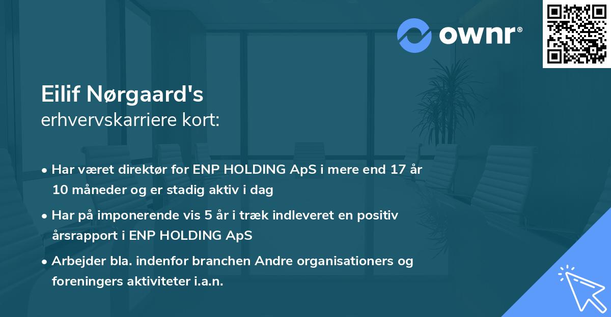Eilif Nørgaard's erhvervskarriere kort