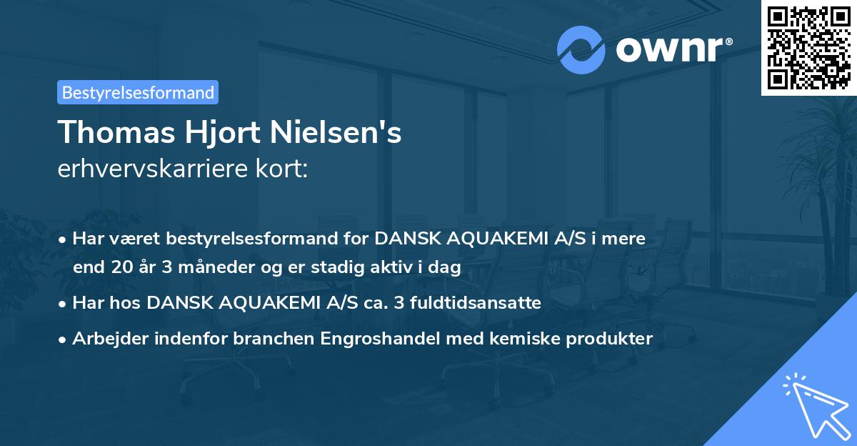 Thomas Hjort Nielsen's erhvervskarriere kort