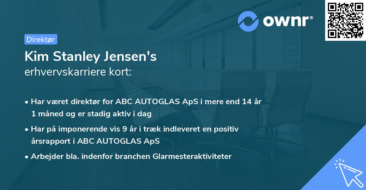 Kim Stanley Jensen's erhvervskarriere kort