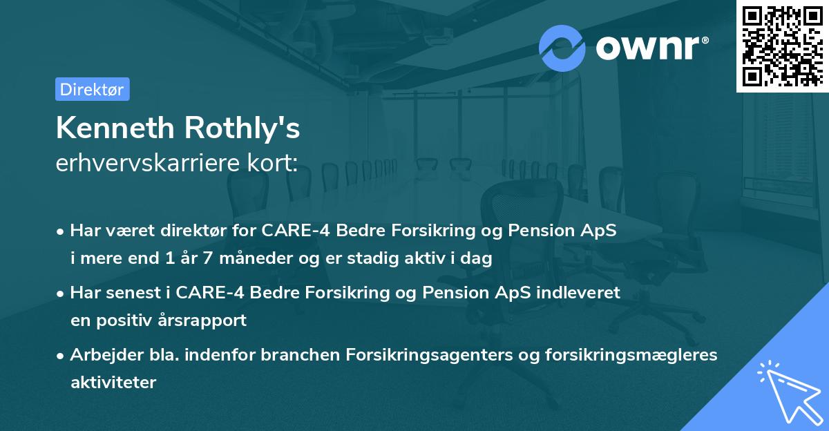 Kenneth Rothly's erhvervskarriere kort