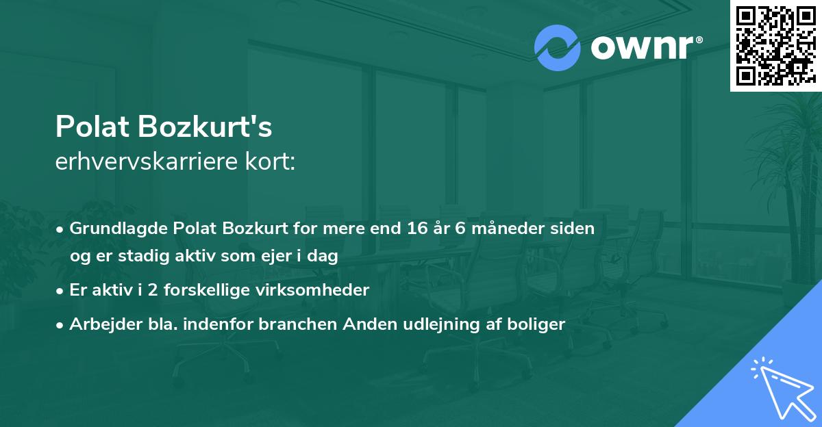 Polat Bozkurt's erhvervskarriere kort