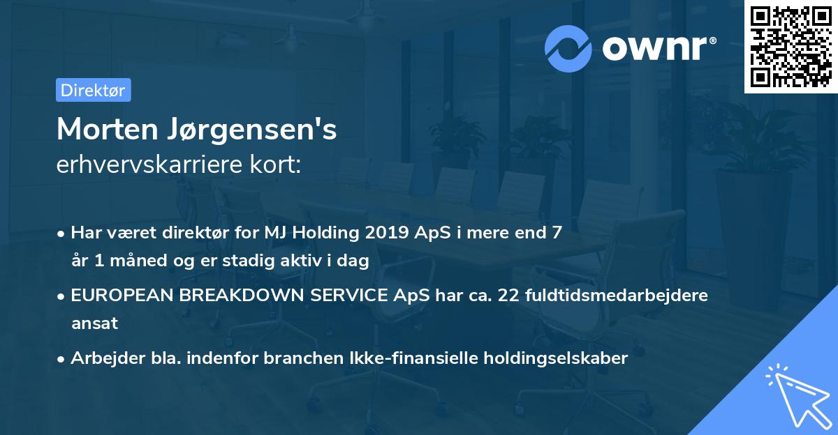 Morten Jørgensen's erhvervskarriere kort