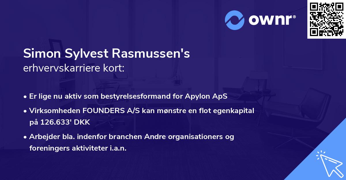 Simon Sylvest Rasmussen's erhvervskarriere kort