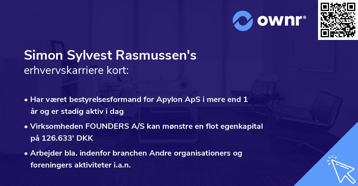 Simon Sylvest Rasmussen's erhvervskarriere kort