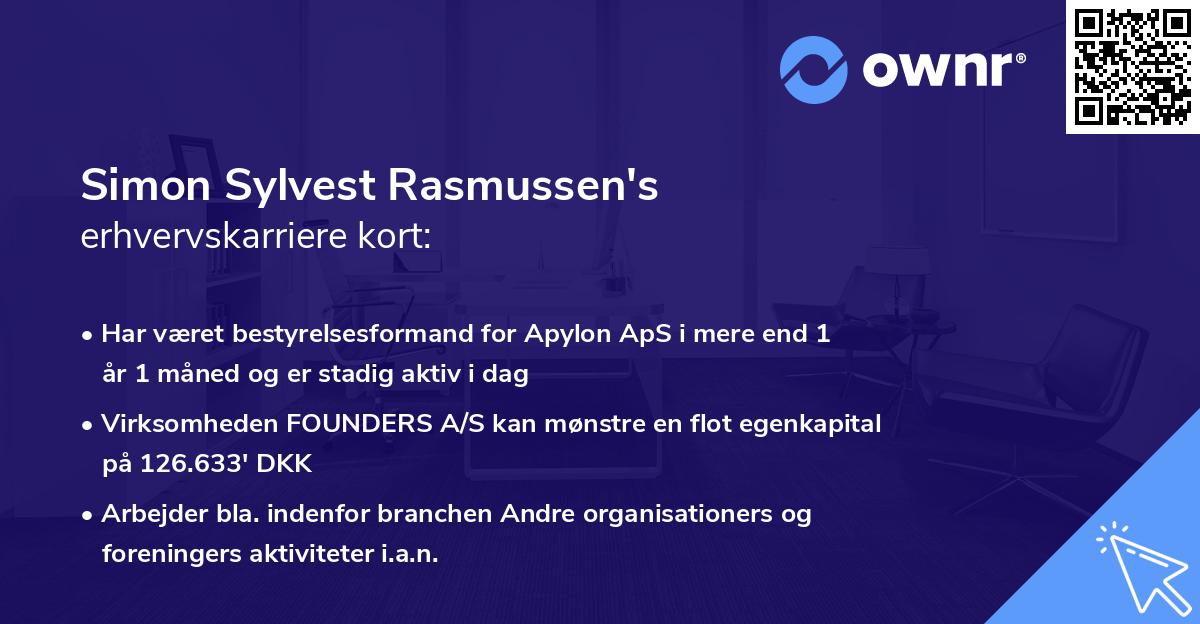 Simon Sylvest Rasmussen's erhvervskarriere kort