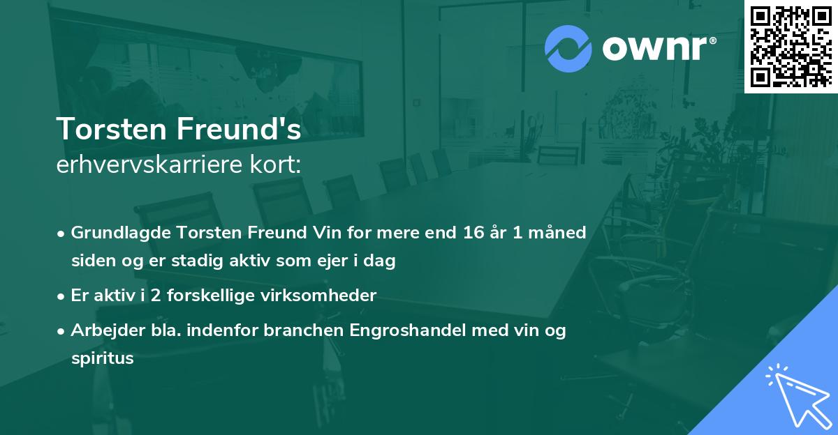 Torsten Freund's erhvervskarriere kort