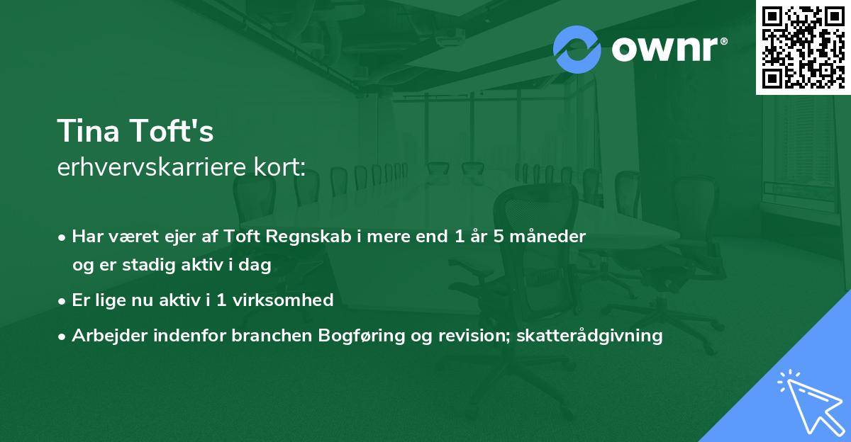 Tina Toft's erhvervskarriere kort