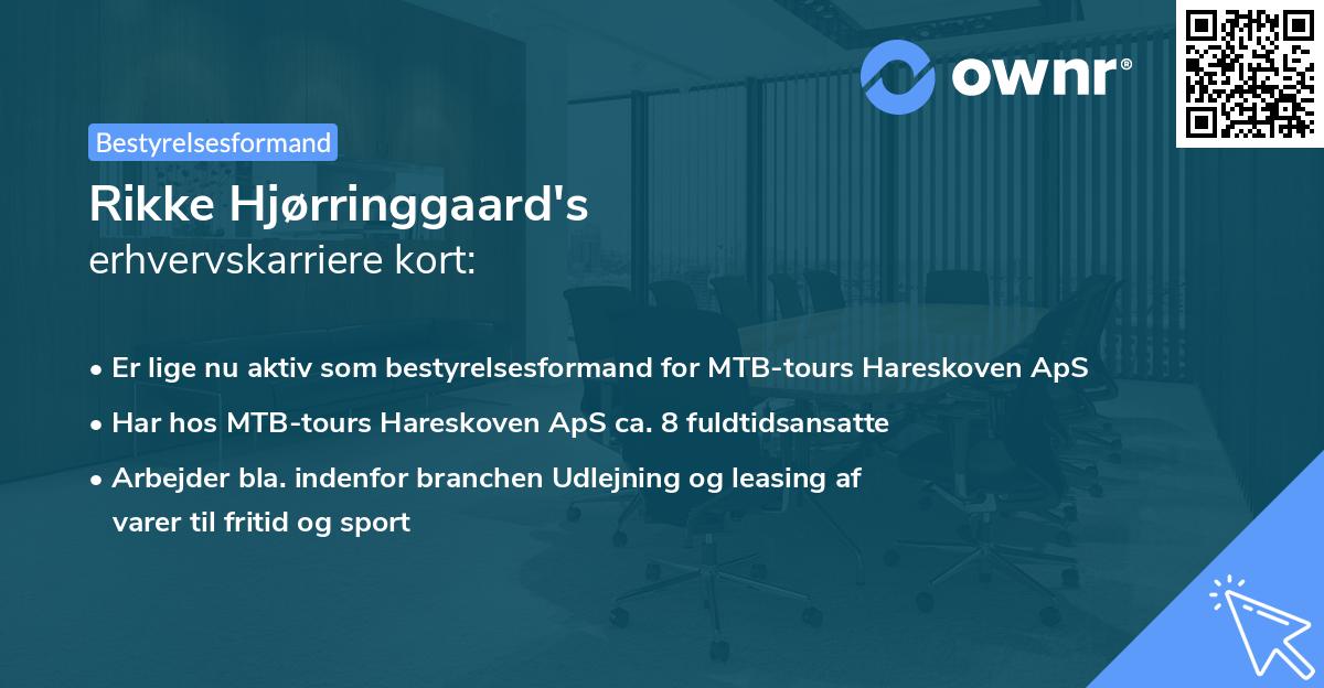 Rikke Hjørringgaard's erhvervskarriere kort