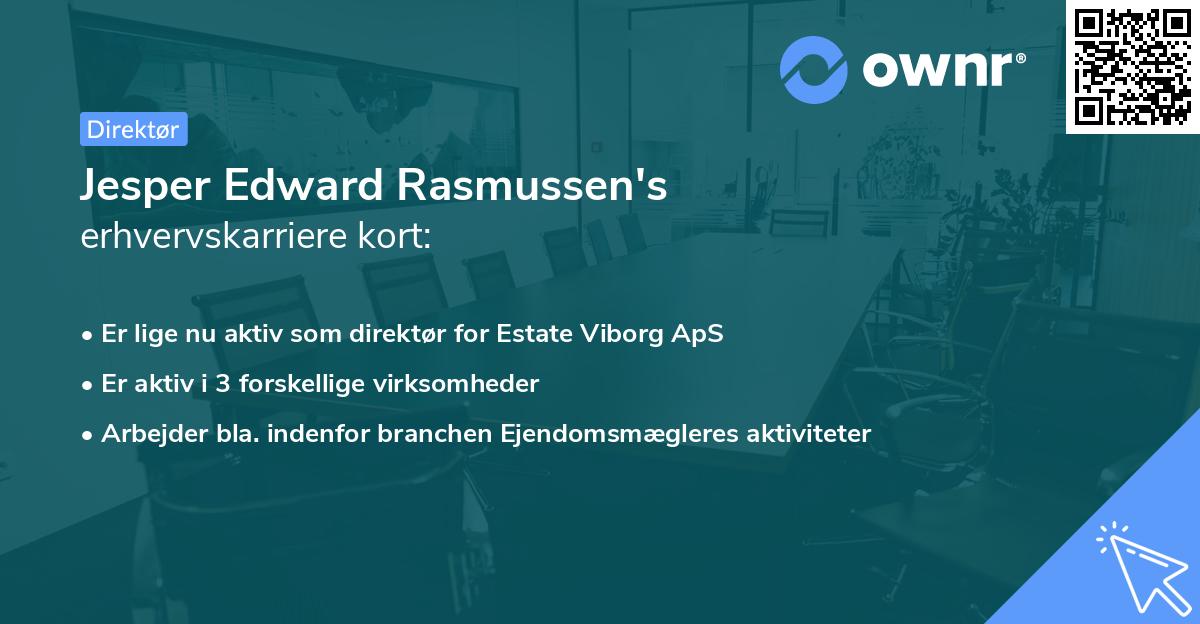 Jesper Edward Rasmussen's erhvervskarriere kort