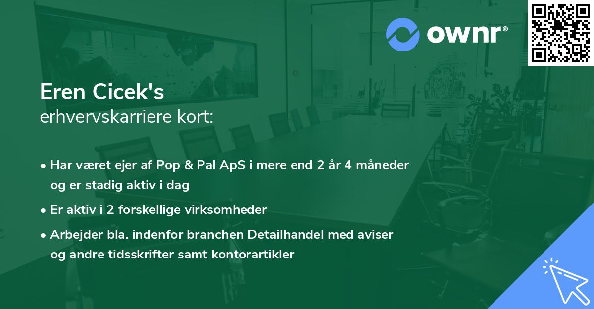 Eren Cicek's erhvervskarriere kort