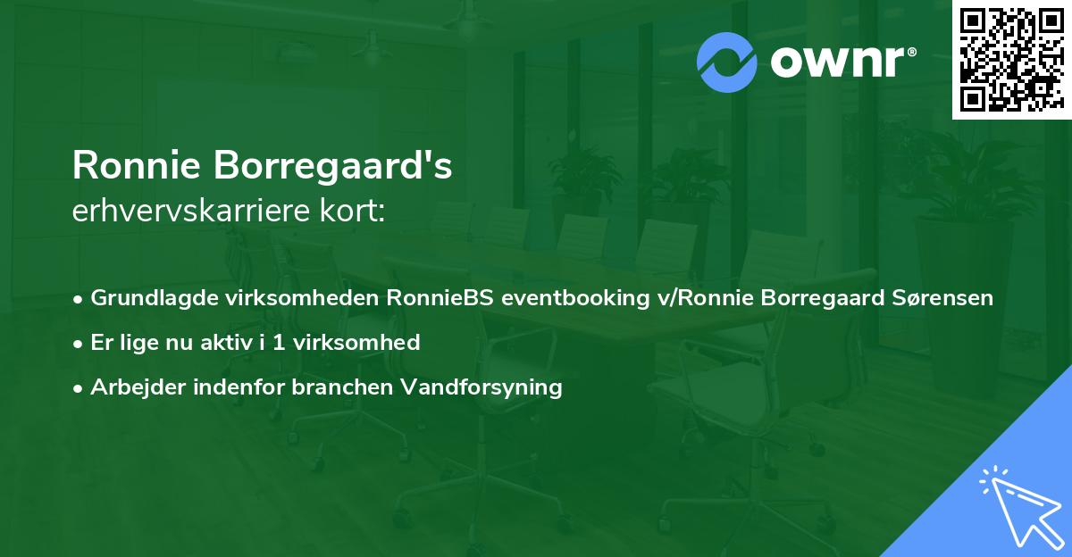 Ronnie Borregaard's erhvervskarriere kort