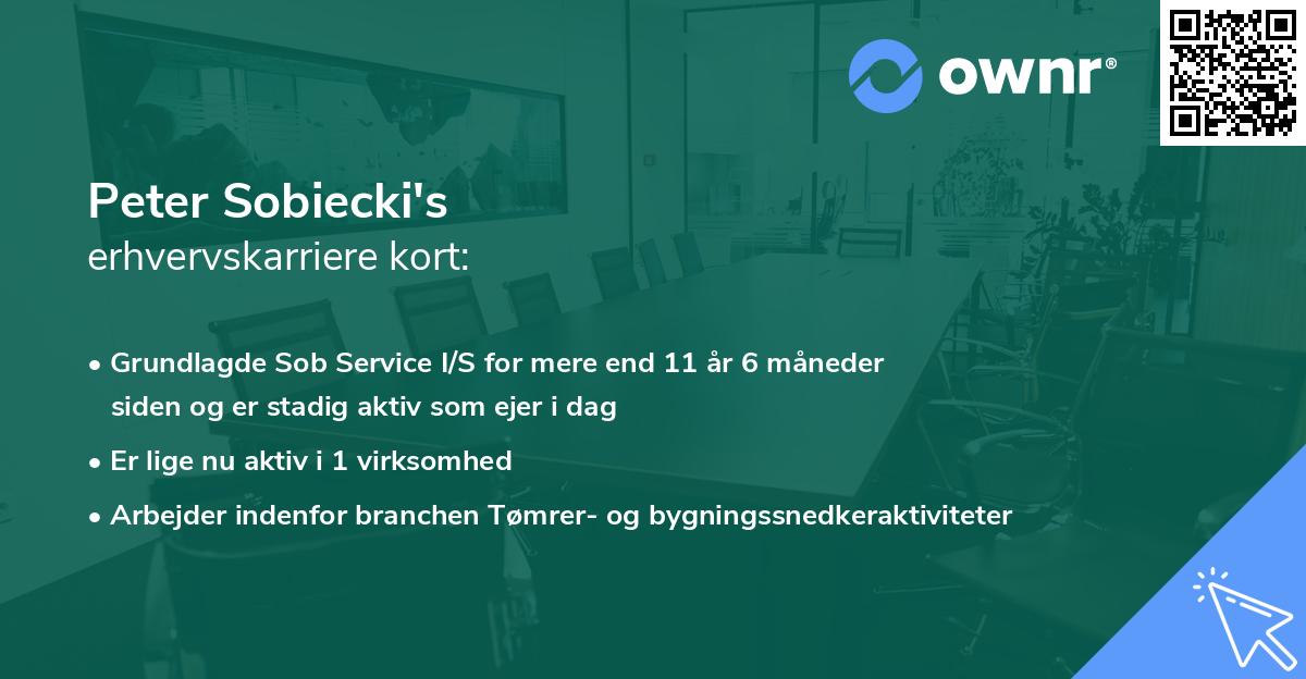 Peter Sobiecki's erhvervskarriere kort