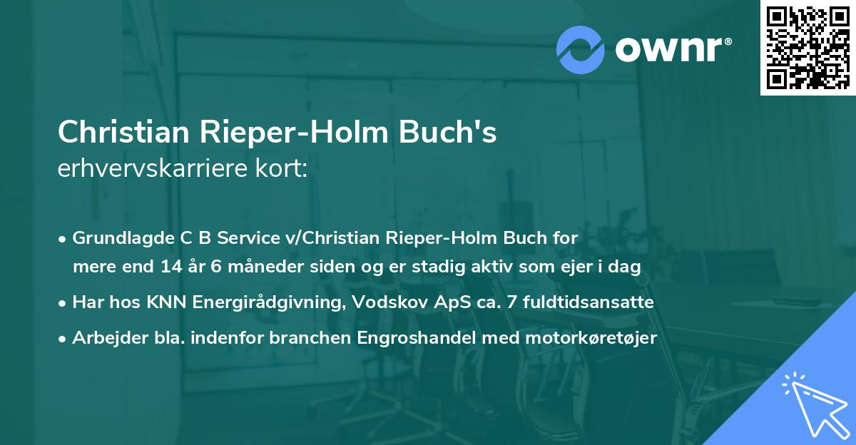 Christian Rieper-Holm Buch's erhvervskarriere kort