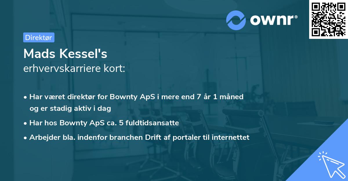 Mads Kessel's erhvervskarriere kort